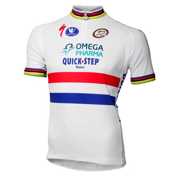 Maillot manches courtes OMEGA PHARMA-QUICK-STEP Champion anglais 2013-14 Maillot manches courtes OMEGA PHARMA-QUICK-STEP Champion anglais 2013-14