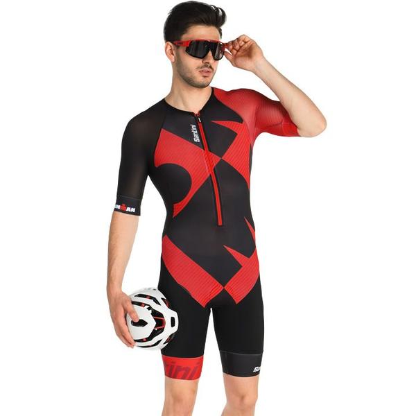 SANTINI Ironman Cupio Tri Suit black - red | BOBSHOP