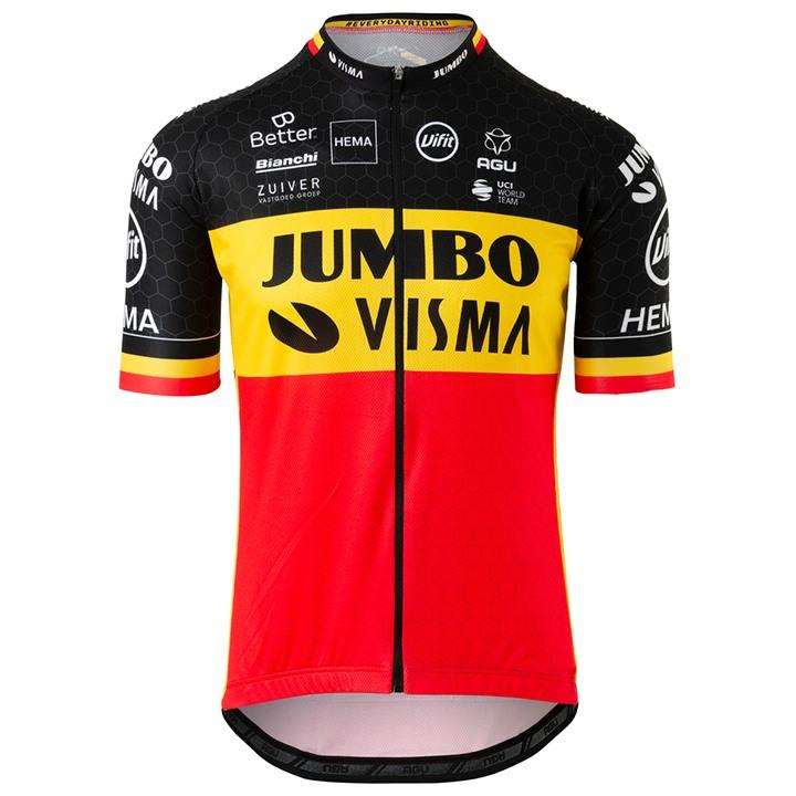 TEAM JUMBO-VISMA Short Sleeve Jersey 2020 Belgian Time Trial Champion ...