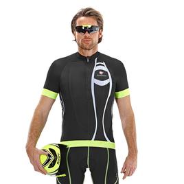 fietsshirt met korte mouwen Chiaro, zwart-neongeel fietsshirt met korte mouwen Chiaro, zwart-neongeel